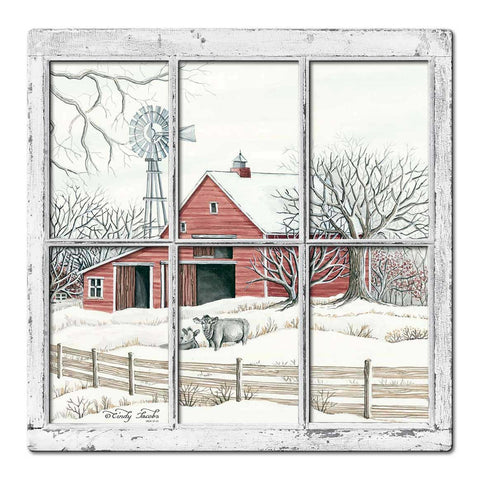 Winter Barn 10 3D Vintage Sign Metal Sign