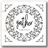 SQ CR Gather Together SHADOW BOX Plasma 17x17 Vintage Sign Metal Sign
