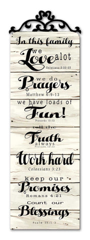 White In This Family Vintage Sign Metal Sign