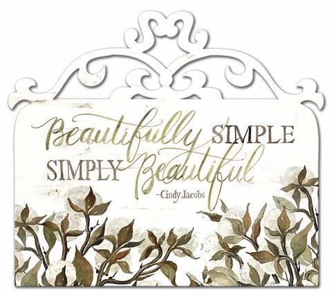 White Beautifully Simple Vintage Sign Metal Sign