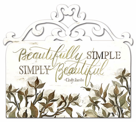 White Beautifully Simple Vintage Sign Metal Sign