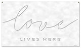 Love Lives Here Vintage Sign Metal Sign