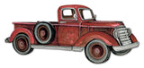Red Pickup Vintage Sign Metal Sign