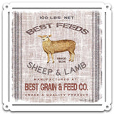 Grain Animal Sheep Vintage Sign Metal Sign