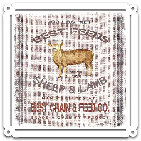 Grain Animal Sheep Vintage Sign Metal Sign