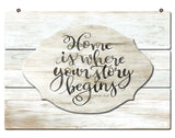 Home Home Is Where 3D Vintage Sign Metal Sign
