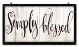 Simply Blessed BW Vintage Sign Metal Sign