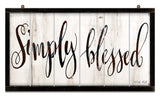Simply Blessed BW Vintage Sign Metal Sign
