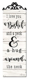 WHITE Bushel Peck Vintage Sign Metal Sign