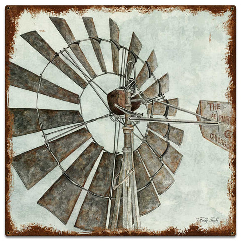 Windmill Vintage Sign Metal Sign