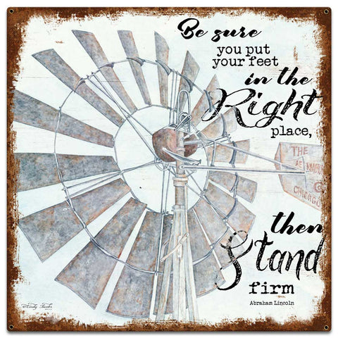 Windmill Be Sure Vintage Sign Metal Sign