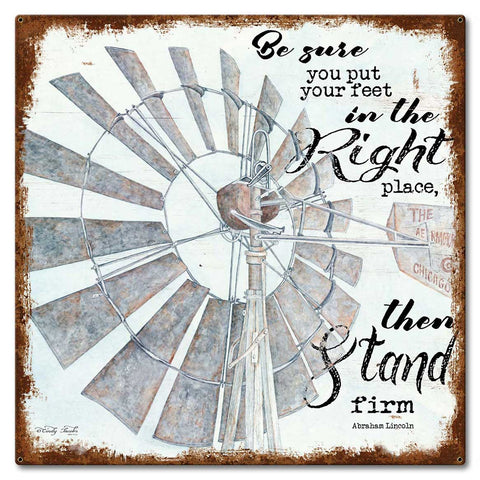 Windmill Be Sure Vintage Sign Metal Sign