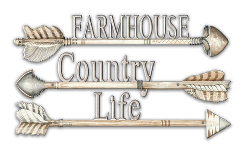 Arrows Farmhouse Country Life Vintage Sign Metal Sign