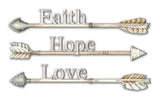 Arrows Faith Hope Love Vintage Sign Metal Sign