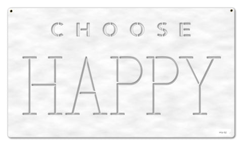 Choose Happy Vintage Sign Metal Sign