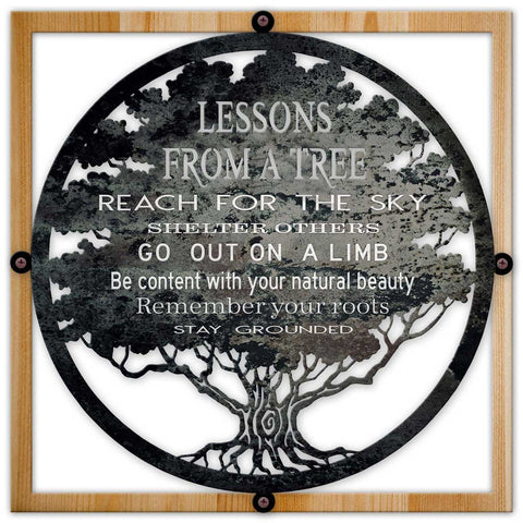 Lessons-From-A-Tree-With-1-Inch-Width-Wood-Frame-Metal-Sign