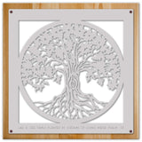 Like A Tree Planted with Wood Frame Metal Sign