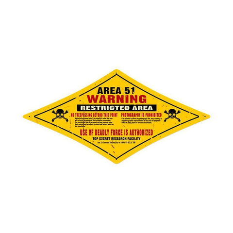 Area 51 Vintage Sign Metal Sign