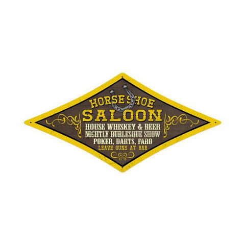 Horse Shoe Saloon Vintage Sign Metal Sign