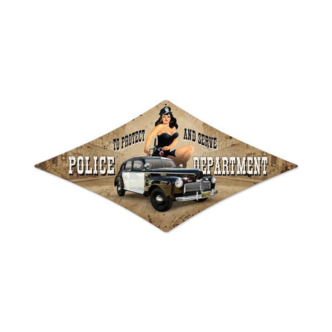 Police Department Vintage Sign Metal Sign