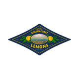Golden Coast Lemons Vintage Sign Metal Sign