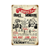 Snake Vs Mongoose Vintage Sign Metal Sign