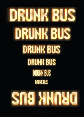 Drunk Bus Style E Movie Poster 11 x 17 inch