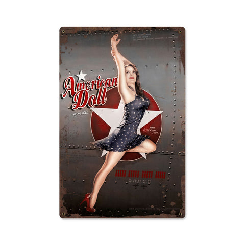 American Doll Vintage Sign Metal Sign