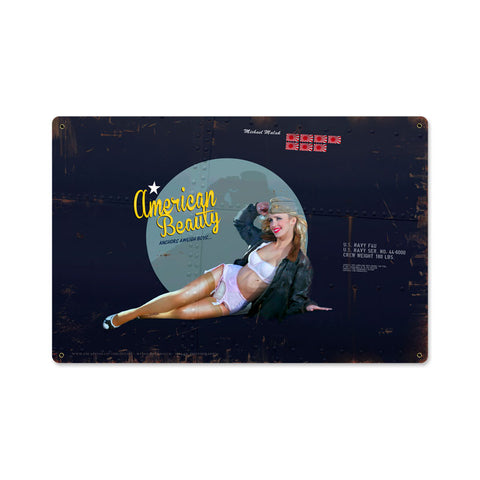 American Beauty Vintage Sign Metal Sign