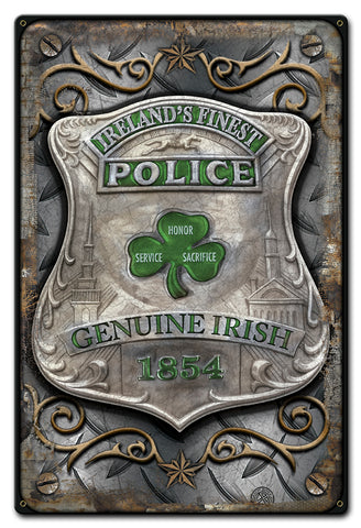 Ireland Police Vintage Sign Metal Sign