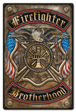 Firefighter Brotherhood Vintage Sign Metal Sign