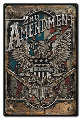2Nd Amendment Vintage Sign Metal Sign