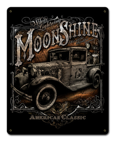 Moonshine Truck Vintage Sign Metal Sign