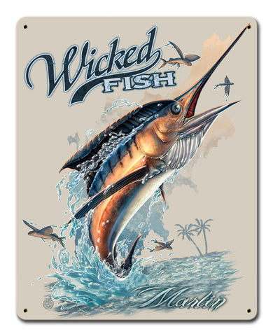 Marlin-Wicked-Fishing-Vintage-Sign-Metal-Sign