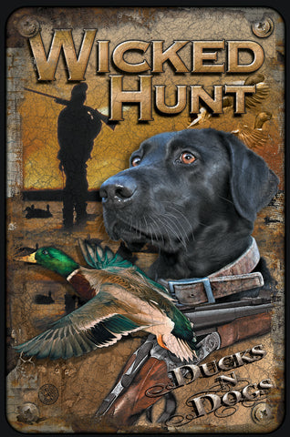 Ducks And Dogs Vintage Sign Metal Sign