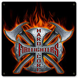 Hardcore Firefighters Vintage Sign Metal Sign