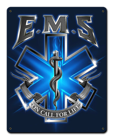 Ems On Call Vintage Sign Metal Sign