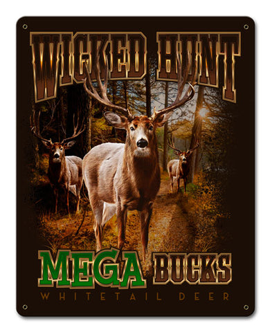 DEERS-MEGA-BUCKS-Vintage-Sign-Metal-Sign