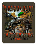 DUCK HUNTER BROWN BACKGROUND Vintage Sign Metal Sign