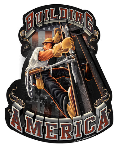 AMERICAN-IRON-WORKER-Vintage-Sign-Metal-Sign