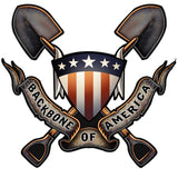 SHOVEL IRON WORKER Vintage Sign Metal Sign