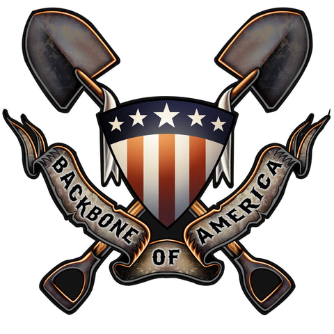 SHOVEL IRON WORKER Vintage Sign Metal Sign