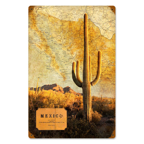 Mexico-Map-Vintage-Sign-Metal-Sign