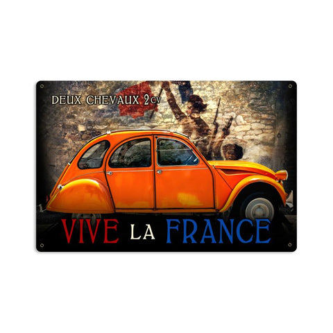 Deux Chevaux Vintage Sign Metal Sign