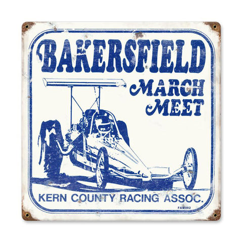 March Meet Vintage Sign Metal Sign