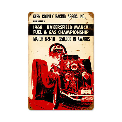 Bakersfield 1968 Vintage Sign Metal Sign