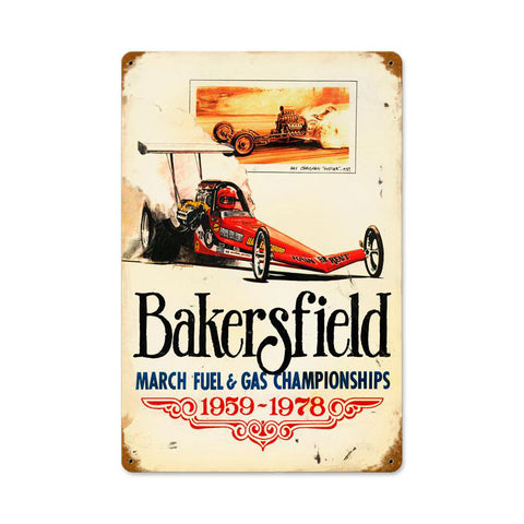 Bakersfield 59 To 78 Vintage Sign Metal Sign