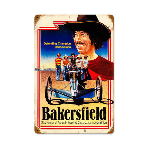 Bakersfield Baca Vintage Sign Metal Sign