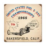 Bakersfield Killer Cars Vintage Sign Metal Sign