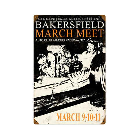 Bakersfield March Meet 2007 Vintage Sign Metal Sign